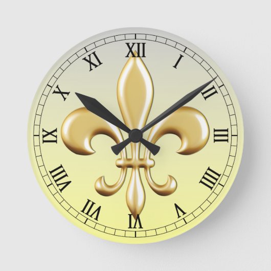 Horloge Ronde Fleur de Lis (Recto)