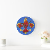 Horloge Ronde Fleur De Lis Crayfish Design Homard (Maison)