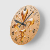 Horloge Ronde Fleur de Lis (de Lys) (Angle)