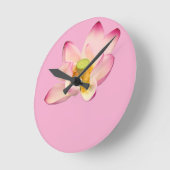Horloge Ronde Fleur de lotus (Angle)