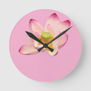 Horloge Ronde Fleur de lotus