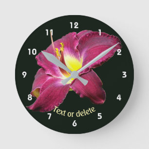 Horloge Ronde Fleur de lys personnalisée