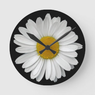 Horloge Ronde Fleur de marguerite simple et moderne