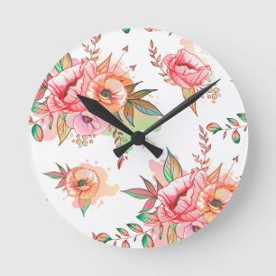 Horloge Ronde fleur de printemps