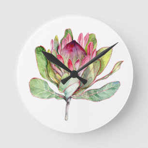Horloge Ronde Fleur de Protea