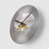 Horloge Ronde Fleur d'orchidée (Angle)