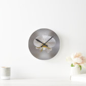 Horloge Ronde Fleur d'orchidée (Maison)