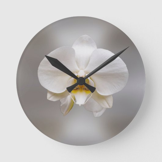 Horloge Ronde Fleur d'orchidée (Recto)