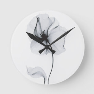 Horloge Ronde Fleur Éclatante : Reflet Radieux de la Nature