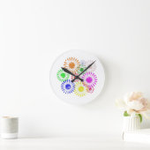 Horloge Ronde Fleur en panne (Maison)