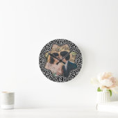 Horloge Ronde Fleur Mandala Floral Formé Photo personnalisée Noi (Maison)