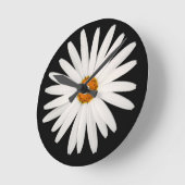 Horloge Ronde Fleur marguerite (Angle)