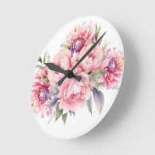 Horloge Ronde Fleur mignonne (Angle)