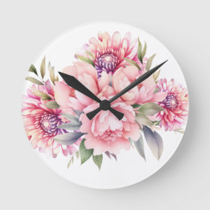 Horloge Ronde Fleur mignonne