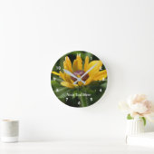 Horloge Ronde Fleur Susan aux yeux noirs (Maison)