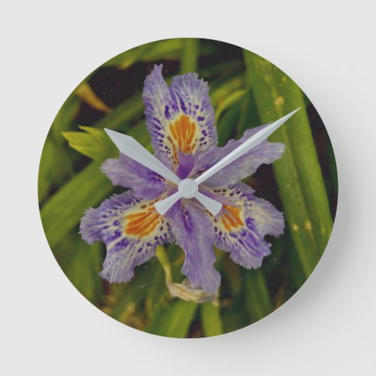 Horloge Ronde fleurir en violet (Recto)