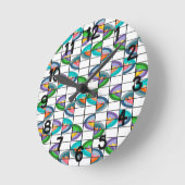 Horloge Ronde Fleurs (Angle)