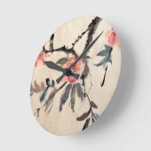 Horloge Ronde Fleurs (Angle)