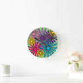 Horloge Ronde Fleurs 24h/24 (Maison)