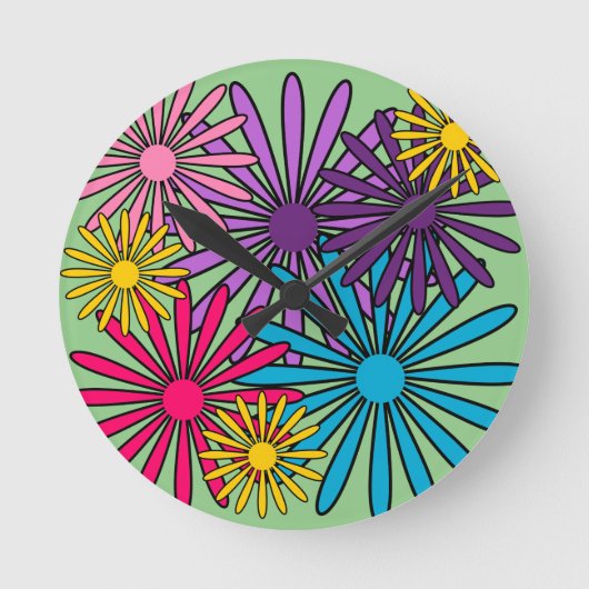 Horloge Ronde Fleurs 24h/24 (Recto)