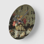 Horloge Ronde Fleurs, coquilles et insectes Balthasar van der As (Angle)