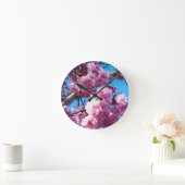 Horloge Ronde Fleurs de cerisiers au printemps (Maison)