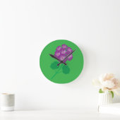 Horloge Ronde Fleurs de géranium (Maison)
