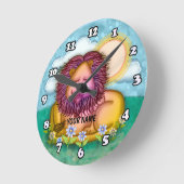 Horloge Ronde Fleurs de Lion (Angle)