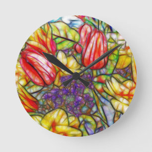 Horloge Ronde Fleurs de ressort d'horloge de tulipe de Tulipfest