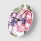 Horloge Ronde Fleurs d'eau (Angle)