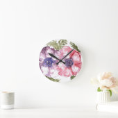 Horloge Ronde Fleurs d'eau (Maison)