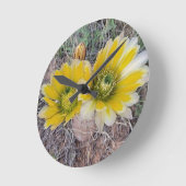 Horloge Ronde Fleurs du désert (Angle)