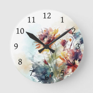 Horloge Ronde Fleurs florales Design 310