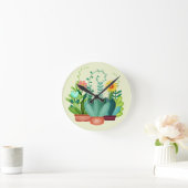 Horloge Ronde Fleurs Joyeuses (Maison)