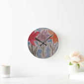 Horloge Ronde Fleurs Lily (Maison)