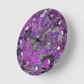 Horloge Ronde Fleurs peintes (Angle)