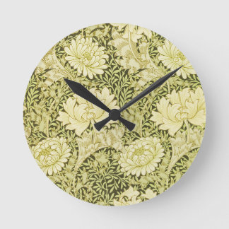 Horloge Ronde Fleurs rétro