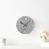 Horloge Ronde Fleurs sauvages blancs gris Abstraits modernes (Maison)