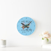 Horloge Ronde Flip The Fly, Touch The Sky Dry Fly (Maison)
