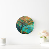 Horloge Ronde Flirt de libellule (Maison)