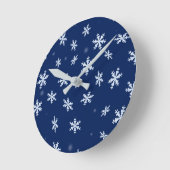 Horloge Ronde Flocon de neige (Angle)