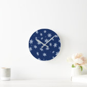 Horloge Ronde Flocon de neige (Maison)