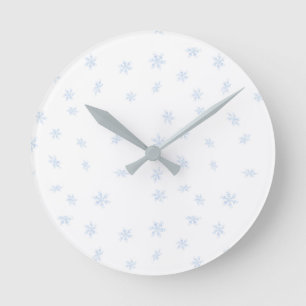 Horloge Ronde Flocon de neige
