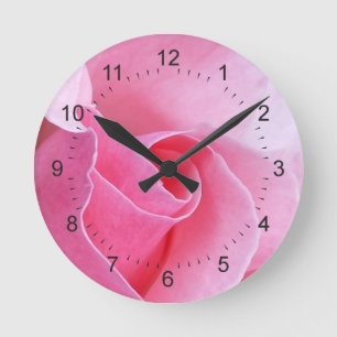 Horloge Ronde floraison de rose de rose