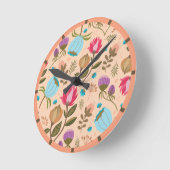 Horloge Ronde Floral (Angle)