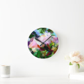 HORLOGE RONDE FLORAL (Maison)