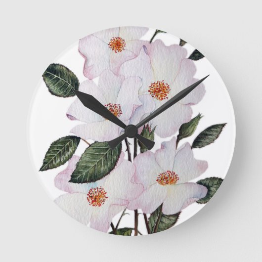 Horloge Ronde Floral Art de Roses (Recto)