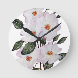 Horloge Ronde Floral Art de Roses