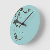 Horloge Ronde Floral Custom (Angle)