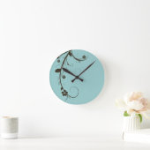 Horloge Ronde Floral Custom (Maison)